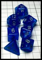 Dice : Dice - Dice Sets - Handan Blue Clear with Silver Numbers Mini Set - Amazon 2023